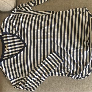 Madewell Navy Blue/White Striped longsleeve shirt